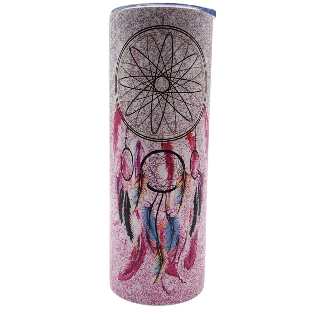 Dream Catcher 20 oz Stainless Steel Tumbler Follow Your Dreams‎ Straw Slide Lid